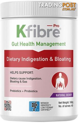 KFIBRE Dietary Indigestion & Bloating 160g - Kfibre - 9359031000031