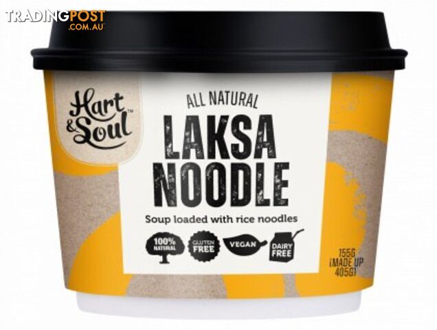 Hart & Soul Laksa Noodle Soup 155g - Hart & Soul - 9350007001243