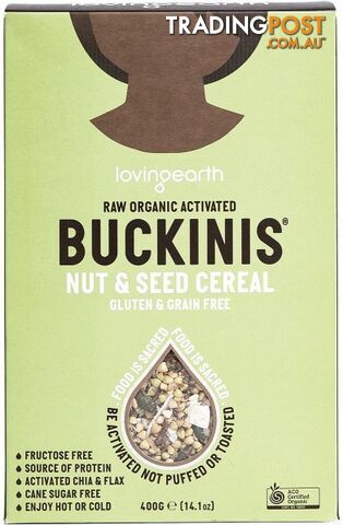 Loving Earth Buckinis Nut & Seed Cereal 400g - Loving Earth - 9339709003410