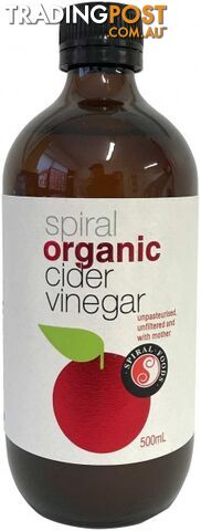 Spiral Organic Apple Cider Vinegar 500ml - Spiral Foods - 9312336771099