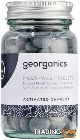 Georganics Mouthwash Tablets Activated Charcoal 180tabs - Georganics - 5060480200142
