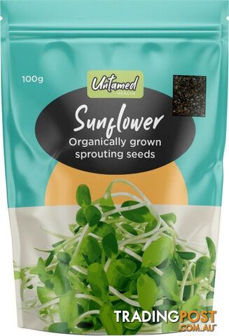 Untamed Sunflower Earth-Friendly Sprouting Seeds 100g - Untamed Health -...