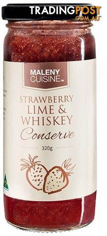 Maleny Cuisine Strawberry, Lime & Whisky Conserve 320g - Maleny Cuisine - 9321374000948