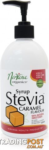 Nirvana Organics Caramel Flavour Stevia Syrup 500ml - Nirvana Organics - 9338196001022