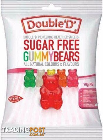 Double D Sugar Free Gummy Bears 90g - Double D - 9324956000862
