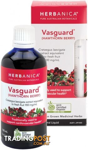 Herbanica Vasguard (Hawthorn Berry) Oral Liquid 100ml - Herbanica - 9327842008386