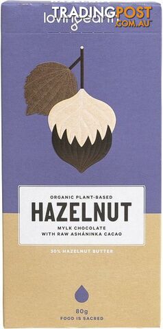 Loving Earth Hazelnut Mylk Chocolate 11x80g - Loving Earth - 9339709002994