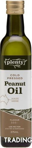 Plenty Cold Pressed Peanut Oil 375ml - Plenty - 9311964003305