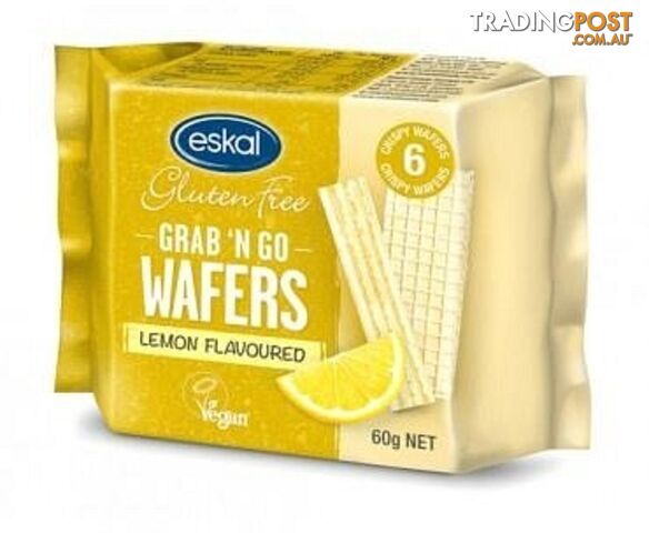 Eskal Grab 'n Go Wafers Lemon  60g - Eskal Foods - 9310489000240