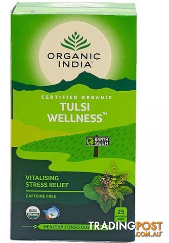 Organic India Tulsi Wellness Tea 25 Teabags - Organic India - 801541510368