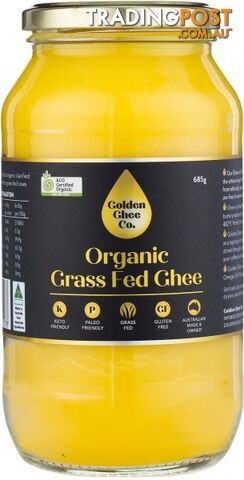 Golden Ghee Co Organic Grass Fed Ghee  685g - Golden Ghee Co - 746935155278