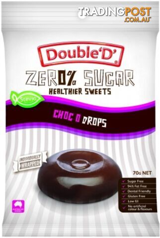 Double D Sugar Free Choc Drops 70g - Double D - 9324956000718