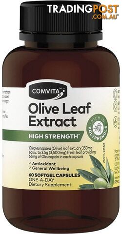 Comvita Olive Leaf Extract Capsules 60 Caps - Comvita - 9400501202261