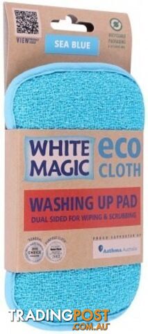 White Magic Eco Cloth Washing Up Pad Sea Blue - White Magic - 9333544001020