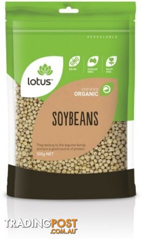 Lotus Organic Soy Beans 500gm - Lotus - 9317127638254