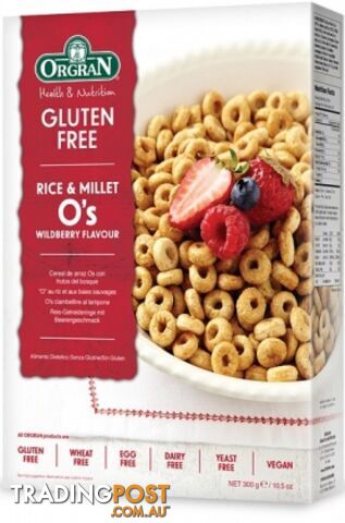 Orgran Rice O's Wildberry Cereal 300g - Orgran - 720516022241
