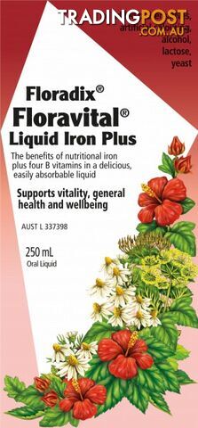 Floradix Floravital Liquid Iron Plus 250ml - Floradix - 4004148361470