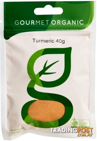 Gourmet Organic Turmeric 40g Sachet x 1 - Gourmet Organic Herbs - 9332974000375