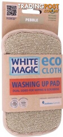 White Magic Eco Cloth Washing Up Pad Pebble - White Magic - 9333544001075