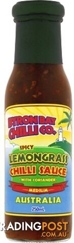 Byron Bay Chilli Spicy Lemongrass Chilli Sauce with Coriander 250ml - Byron Bay Chilli Co - 804798000033