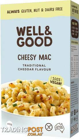 Well And Good Cheesy Mac Traditional Cheddar Flavour  110g - Well & Good - 9337096100316