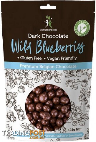 Dr Superfoods Dark Chocolate Wild Blueberries 125g - Dr Superfoods - 0705105220697