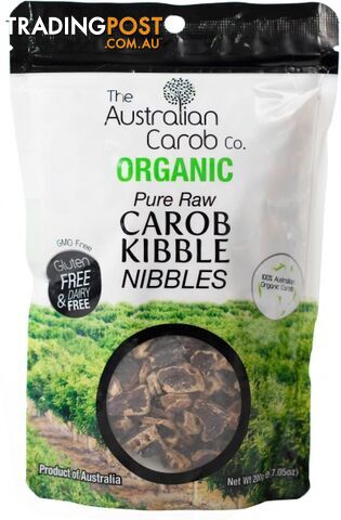 The Australian Carob Organic Carob Kibble Nibbles Raw 200g - The Australian Carob Co - 0609722944557