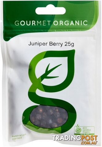 Gourmet Organic Juniper Berries 25g - Gourmet Organic Herbs - 9332974001068