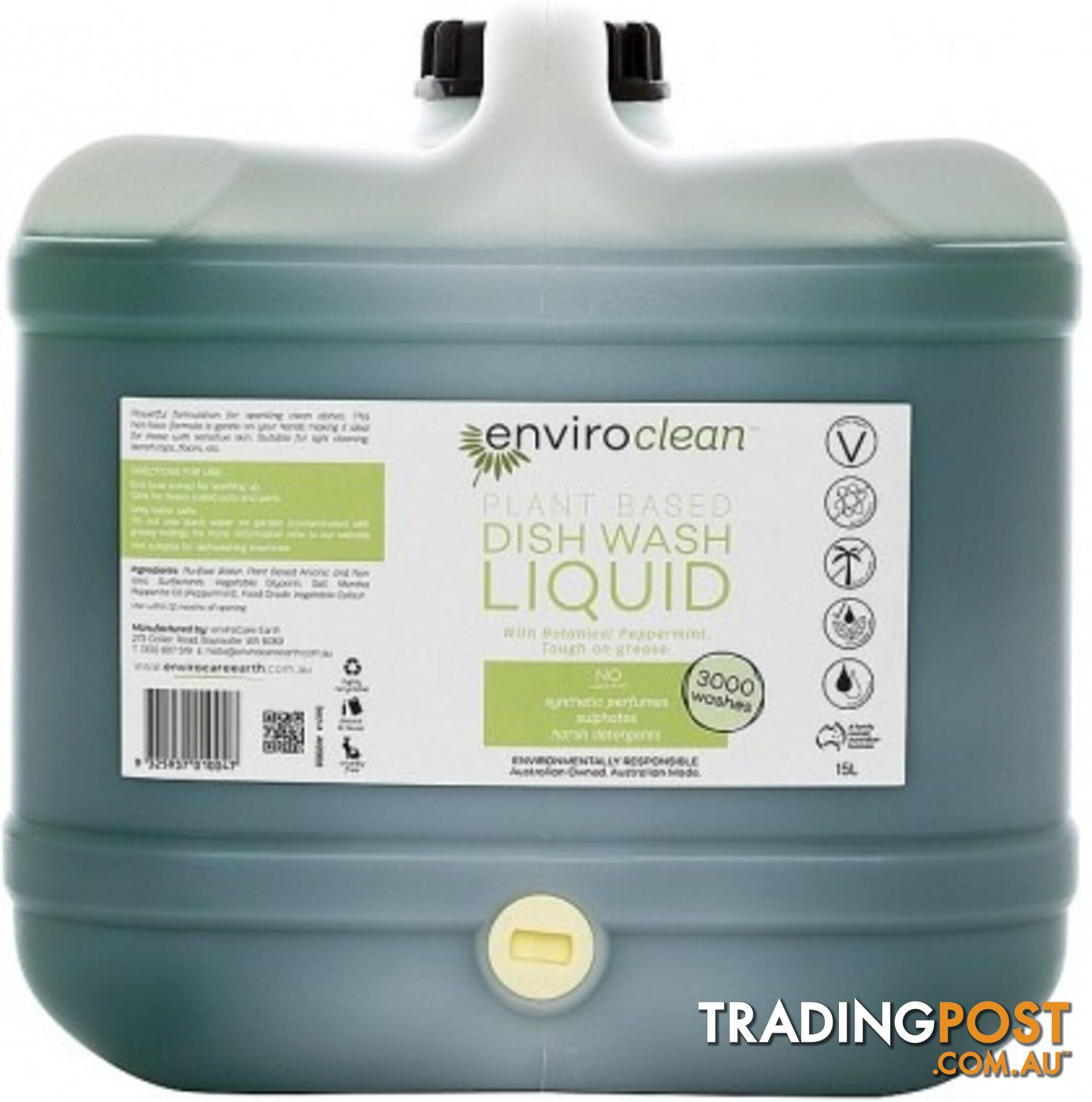 Enviro Clean Dish Wash Liquid 15L - Enviro Care - 9325937010047