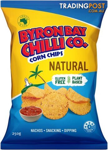 Byron Bay Chilli Natural Cornchips  12x250g - Byron Bay Chilli Co - 9320342003080