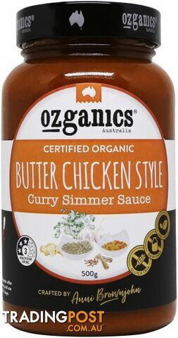 Ozganics Organic Butter Chicken Sauce  500g - Ozganics - 9327304002235