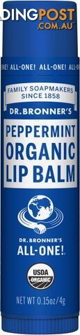 Dr Bronner's Lip Balm Peppermint 4g - Dr Bronner's - 018787920022