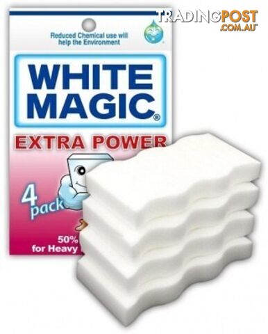 White Magic Eco Eraser Extra Power Sponge 4Pk - White Magic - 9333544000269