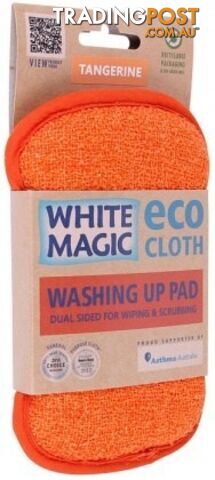 White Magic Eco Cloth Washing Up Pad Tangerine - White Magic - 9333544001013