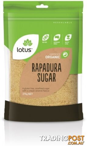 Lotus Organic Rapadura Sugar 375gm - Lotus - 9317127640097