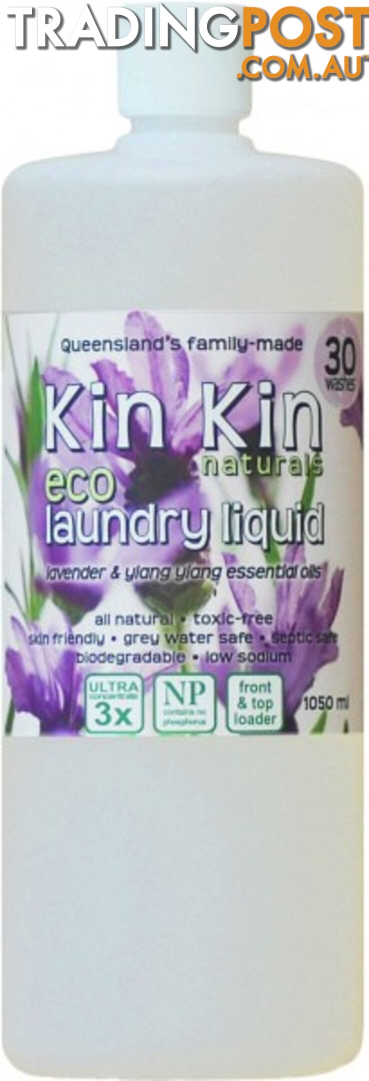 Kin Kin Naturals Eco Laundry Liquid Lavender & Ylang Ylang 1050ml - Kin Kin Naturals - 9370510501511