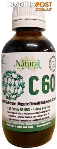 Complete Health Products Carbon 60 (C60) Organic Olive Oil 100ml - Complete Health Products - 9347880000272