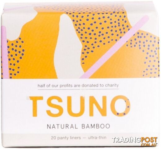 Tsuno Natural Bamboo Panty Liners - Ultra Thin Box of 20 - Tsuno - 9369999049157