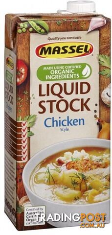 Massel Organic Liquid Stock Chicken Style 1L - Massel - 810206005057