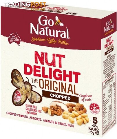 Go Natural Nut Delight Snack Bars  5x35g - Go Natural - 9310846052240