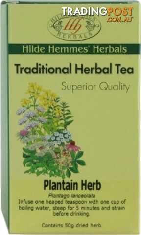 Hilde Hemmes Plantain Herb 50gm - Hilde Hemmes Herbals - 9315915006353