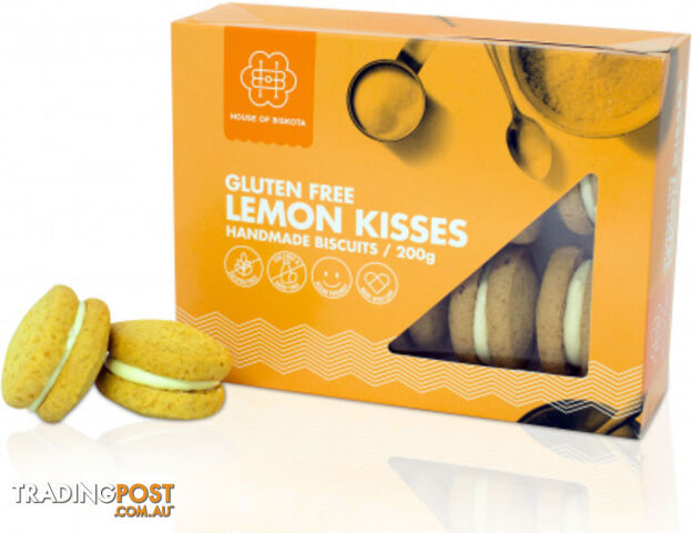 House of Biskota Gluten Free Lemon Kisses Biscuits 200g - House of Biskota - 9336989000337