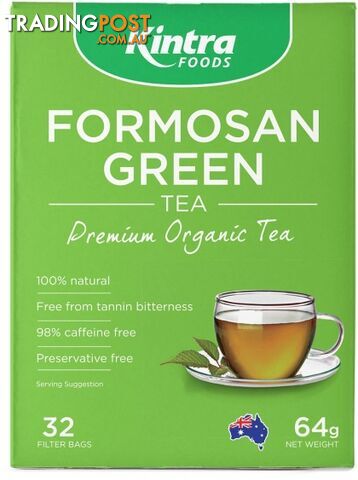 Kintra Foods Organic Formosan Green Tea 32 Teabags - Kintra Foods - 9341709000528