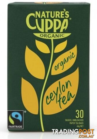Natures Cuppa Organic Tea Ceylon 25 Teabags - Nature's Cuppa - 9311367000819