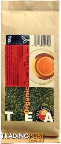 Spiral Organic Green Tea Sencha Loose Leaves  100g - Spiral Foods - 9312336029107