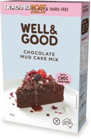 Well And Good Choc Mud Cake Mix & Choc Frosting  475g - Well & Good - 9337096100415