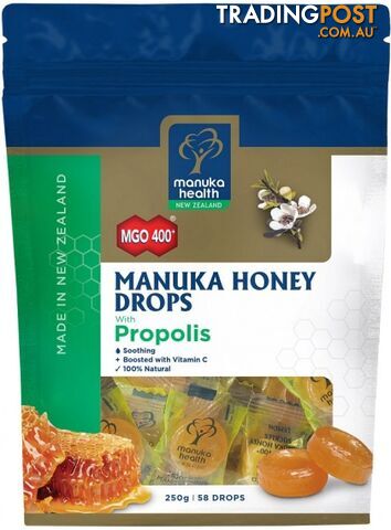 Manuka Health MGO 400+ Manuka Honey Drops Propolis Lozenges 250g - Manuka Health - 9421023628711