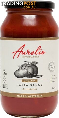 Aurelio Organic Arrabbiatta Pasta Sauce  500g - Aurelio - 9326142010013