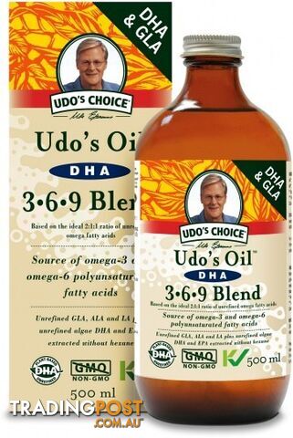 Udo's Choice DHA 3-6-9 Oil Blend 500ml - Udo's Choice - 061998079980