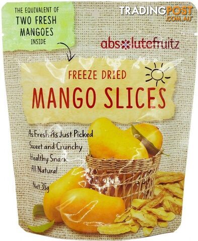 Absolutefruitz Freeze Dried Mango - Two Mangoes 35g - Absolutefruitz - 9334827002758